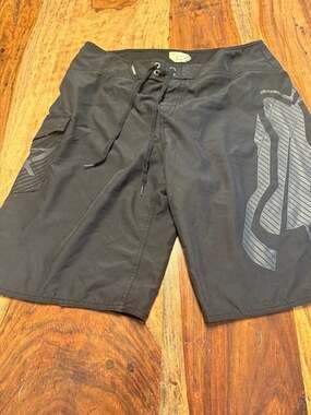 Fox Racing Men's Board Shorts Black Large Logo Size 36